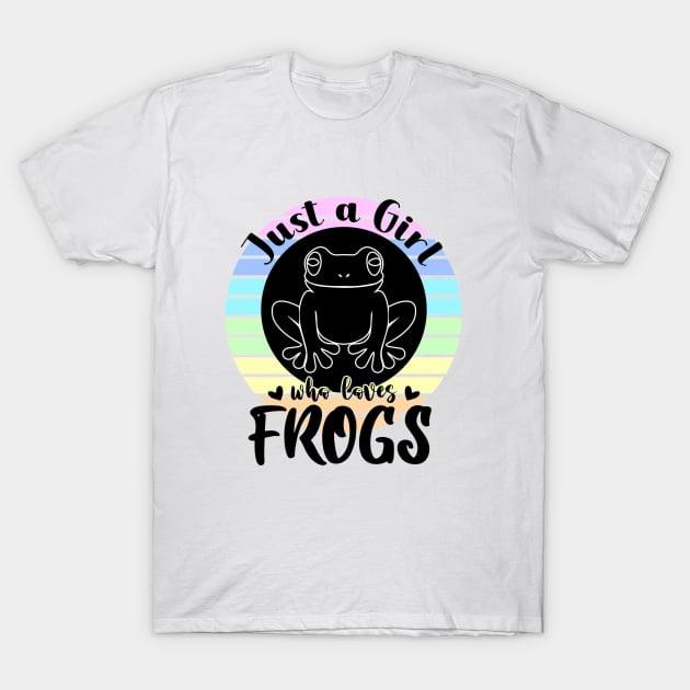 Just a girl who loves Frogs 3 T-Shirt by Disentangled